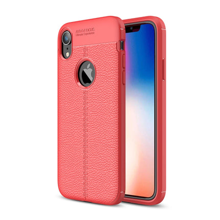Litchi Texture TPU Case for iPhone X / XS(Red)-garmade.com