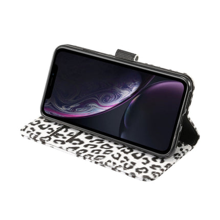 Leopard Pattern Horizontal Flip Leather Case for iPhone XR, With Holder & Card Slots(White)-garmade.com