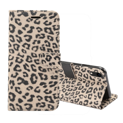 Leopard Pattern Horizontal Flip Leather Case for iPhone XR, With Holder & Card Slots(Yellow)-garmade.com