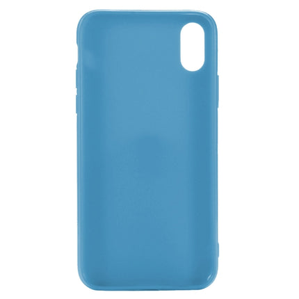 Candy Color TPU Case for iPhone X / XS(Blue)-garmade.com