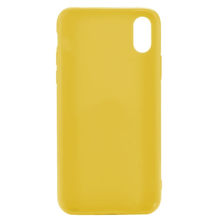 Candy Color TPU Case for iPhone X / XS(Yellow)-garmade.com