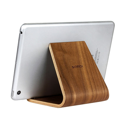 SamDi Artistic Wood Grain Walnut Desktop Holder Stand DOCK Cradle, For Xiaomi, iPhone, Samsung, HTC, LG, iPad and other Tablets(Coffee)-garmade.com