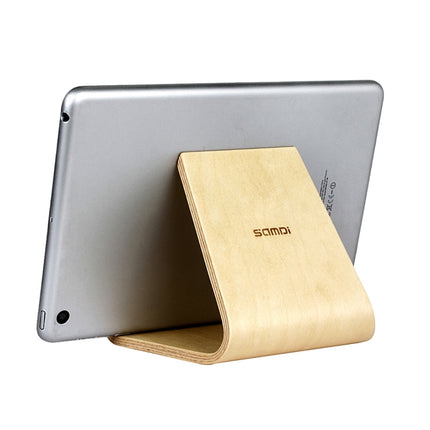 SamDi Artistic Wood Grain Walnut Desktop Holder Stand DOCK Cradle, For Xiaomi, iPhone, Samsung, HTC, LG, iPad and other Tablets(Brown)-garmade.com