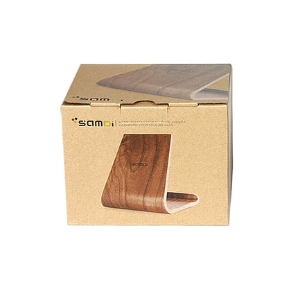 SamDi Artistic Wood Grain Walnut Desktop Holder Stand DOCK Cradle, For Xiaomi, iPhone, Samsung, HTC, LG, iPad and other Tablets(Brown)-garmade.com