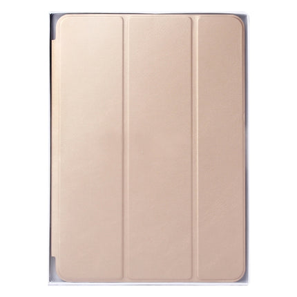 Horizontal Flip Solid Color Leather Case for iPad Pro 11 inch (2018), with Three-folding Holder & Wake-up / Sleep Function (Gold)-garmade.com