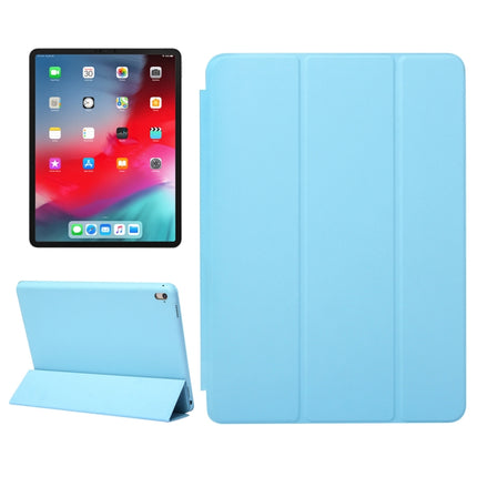 Horizontal Flip Solid Color Leather Case for iPad Pro 11 inch (2018), with Three-folding Holder & Wake-up / Sleep Function (Blue)-garmade.com