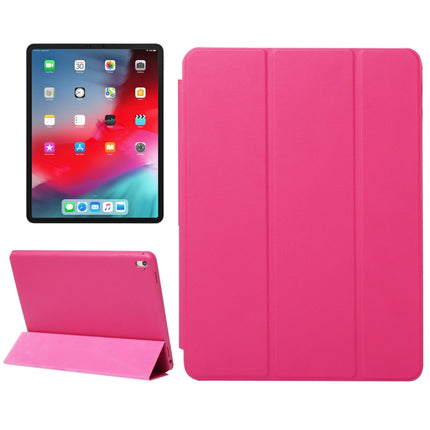 Horizontal Flip Solid Color Leather Case for iPad Pro 12.9 inch (2018), with Three-folding Holder & Wake-up / Sleep Function(Magenta)-garmade.com
