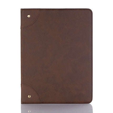 Retro Book Style Horizontal Flip PU Leather Case for iPad Pro 12.9 inch (2018), with Holder & Card Slots & Wallet (Coffee)-garmade.com