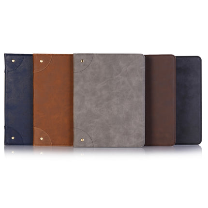 Retro Book Style Horizontal Flip PU Leather Case for iPad Pro 12.9 inch (2018), with Holder & Card Slots & Wallet (Grey)-garmade.com