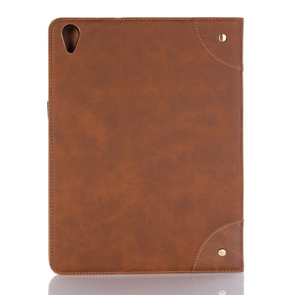 Retro Book Style Horizontal Flip PU Leather Case for iPad Pro 12.9 inch (2018), with Holder & Card Slots & Wallet (Brown)-garmade.com