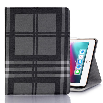 Plaid Texture Horizontal Flip PU Leather Case for iPad Pro 12.9 inch (2018), with Holder & Card Slots & Wallet (Grey)-garmade.com
