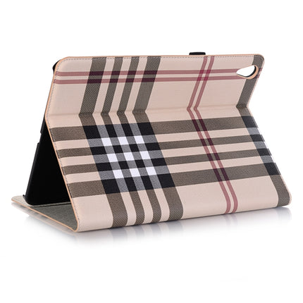 Plaid Texture Horizontal Flip PU Leather Case for iPad Pro 12.9 inch (2018), with Holder & Card Slots & Wallet (White)-garmade.com