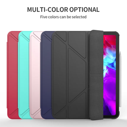 Multi-folding TPU Leather Tablet Case for iPad Pro 11 2022 / 2021 / 2020 / 2018 (Red)-garmade.com