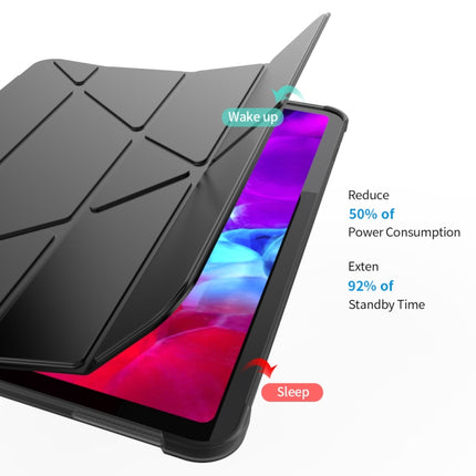 Multi-folding TPU Leather Tablet Case for iPad Pro 11 2022 / 2021 / 2020 / 2018 (Rose Gold)-garmade.com