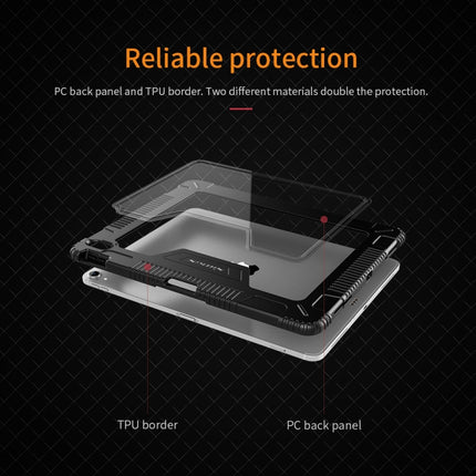 NILLKIN Bumper Horizontal Flip Leather Case for iPad Pro 12.9 inch (2018)，with Pen Slot (Black)-garmade.com