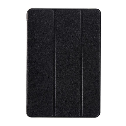 Silk Texture Horizontal Flip Leather Case with Three-Folding Holder for iPad Mini 2019 (Black)-garmade.com