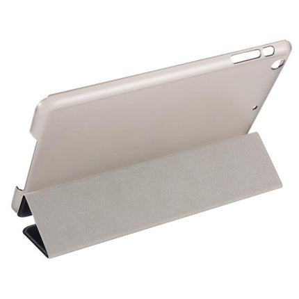 Silk Texture Horizontal Flip Leather Case with Three-Folding Holder for iPad Mini 2019 (Black)-garmade.com