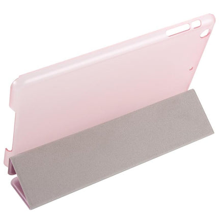 Silk Texture Horizontal Flip Leather Case with Three-Folding Holder for iPad Mini 2019(Pink)-garmade.com