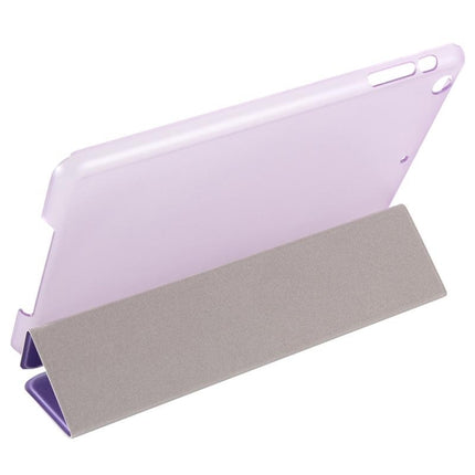 Silk Texture Horizontal Flip Leather Case with Three-Folding Holder for iPad Mini 2019 (Purple)-garmade.com