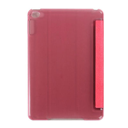 Silk Texture Horizontal Flip Leather Case with Three-Folding Holder for iPad Mini 2019 (Red)-garmade.com