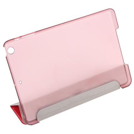 Silk Texture Horizontal Flip Leather Case with Three-Folding Holder for iPad Mini 2019 (Red)-garmade.com