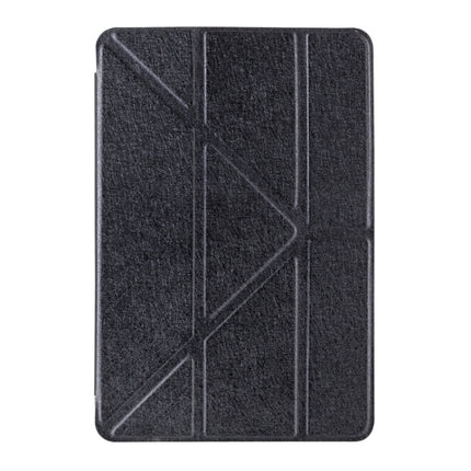 Transformers Style Silk Texture Horizontal Flip Solid Color Leather Case with Holder for iPad Mini 2019 (Black)-garmade.com