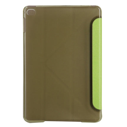Transformers Style Silk Texture Horizontal Flip Solid Color Leather Case with Holder for iPad Mini 2019 (Green)-garmade.com