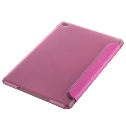 Transformers Style Silk Texture Horizontal Flip Solid Color Leather Case with Holder for iPad Mini 2019 (Magenta)-garmade.com