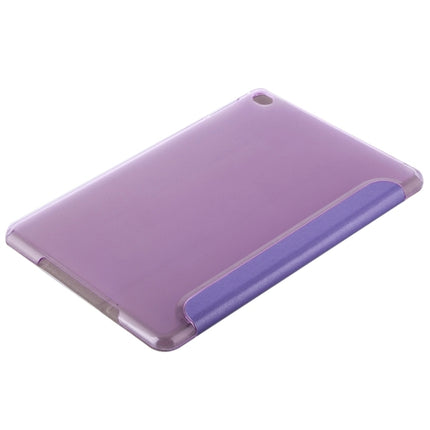 Transformers Style Silk Texture Horizontal Flip Solid Color Leather Case with Holder for iPad Mini 2019 (Purple)-garmade.com