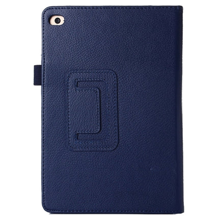 Litchi Texture Horizontal Flip PU Leather Protective Case with Holder for iPad Mini 2019 (Dark Blue)-garmade.com
