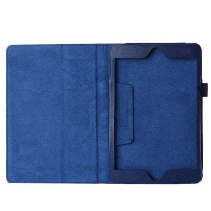 Litchi Texture Horizontal Flip PU Leather Protective Case with Holder for iPad Mini 2019 (Dark Blue)-garmade.com