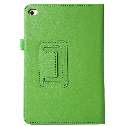 Litchi Texture Horizontal Flip PU Leather Protective Case with Holder for iPad Mini 2019 (Green)-garmade.com
