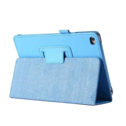 Litchi Texture Horizontal Flip PU Leather Protective Case with Holder for iPad Mini 2019 (Baby Blue)-garmade.com