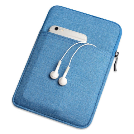 Shockproof Canvas + Space Cotton + Plush Protective Bag for iPad Air 10.5 inch 2019(Lake Blue)-garmade.com