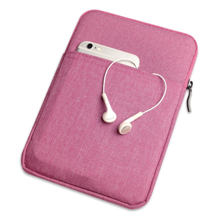 Shockproof Canvas + Space Cotton + Plush Protective Bag for iPad Air 10.5 inch 2019(Rose Red)-garmade.com