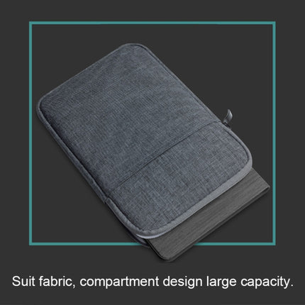 Shockproof Canvas + Space Cotton + Plush Protective Bag for iPad Mini 5 2019(Dark Gray)-garmade.com