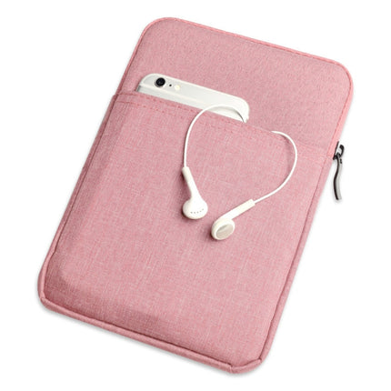 Shockproof Canvas + Space Cotton + Plush Protective Bag for iPad Mini 5 2019(Pink)-garmade.com