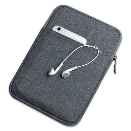 Shockproof Canvas + Space Cotton + Plush Protective Bag for iPad Mini 5 2019(Navy Blue)-garmade.com