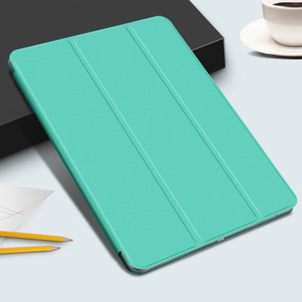 Horizontal Flip Ultra-thin Double-sided Clip Magnetic PU Leather Case for iPad Pro 11 inch (2018) / iPad Air (2020) 10.9, with Three-folding Holder & Sleep / Wake-up Function(Mint Green)-garmade.com