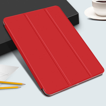 Horizontal Flip Ultra-thin Double-sided Clip Magnetic PU Leather Case for iPad Pro 11 inch (2018) / iPad Air (2020) 10.9, with Three-folding Holder & Sleep / Wake-up Function(Red)-garmade.com