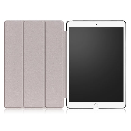 Custer Texture Horizontal Flip Leather Case for iPad Air 2019 10.5 inch, with Three-folding Holder & Sleep / Wake-up Function (Dark Blue)-garmade.com