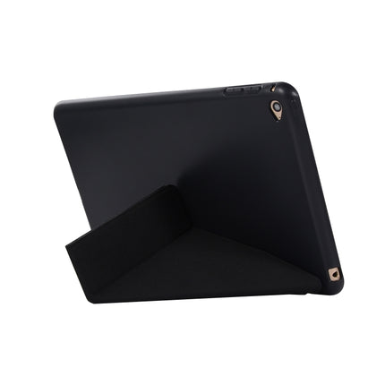 Honeycomb TPU Bottom Case Horizontal Deformation Flip Leather Case for iPad Mini 2019，with Holder (Black)-garmade.com