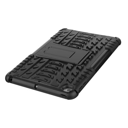 Tire Texture TPU+PC Shockproof Case for iPad Mini 2019, with Holder (Black)-garmade.com