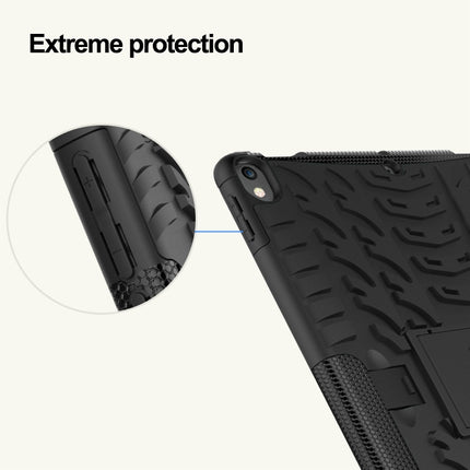 Tire Texture TPU+PC Shockproof Case for iPad Air 2019 / Pro 10.5 inch, with Holder & Pen Slot(Orange)-garmade.com
