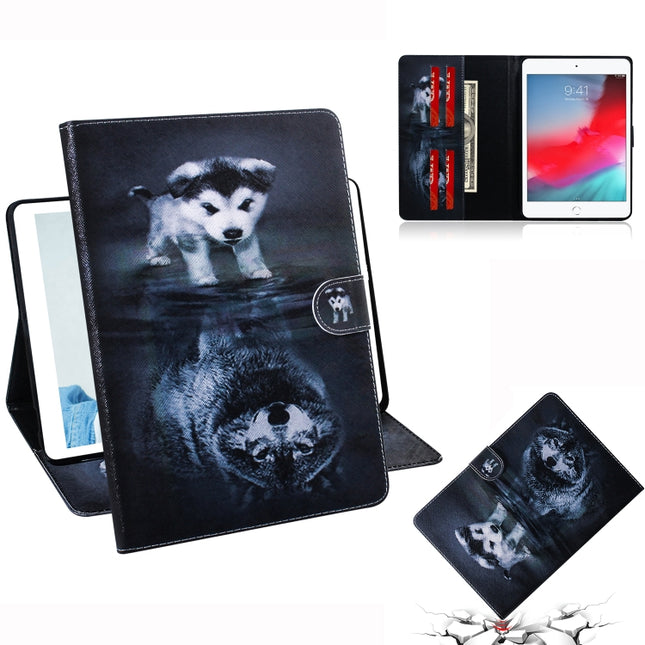 Wolf and Dog Pattern Horizontal Flip Leather Case for iPad Mini (2019) / 4 / 3 / 2 / 1, with Holder & Card Slot & Wallet-garmade.com