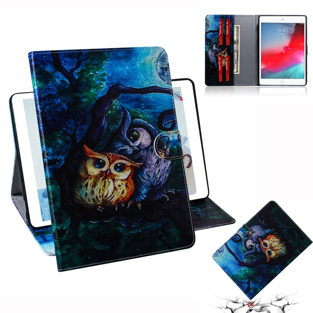 Oil Owl Pattern Horizontal Flip Leather Case for iPad Mini (2019) / 4 / 3 / 2 / 1, with Holder & Card Slot & Wallet-garmade.com