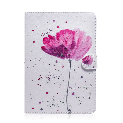 Purple Orchids Pattern Horizontal Flip Leather Case for iPad Mini (2019) / 4 / 3 / 2 / 1, with Holder & Card Slot & Wallet-garmade.com