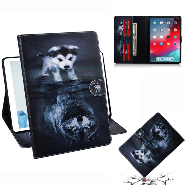 Wolf and Dog Pattern Horizontal Flip Leather Case for iPad Pro 11 inch (2018), with Holder & Card Slot & Wallet-garmade.com
