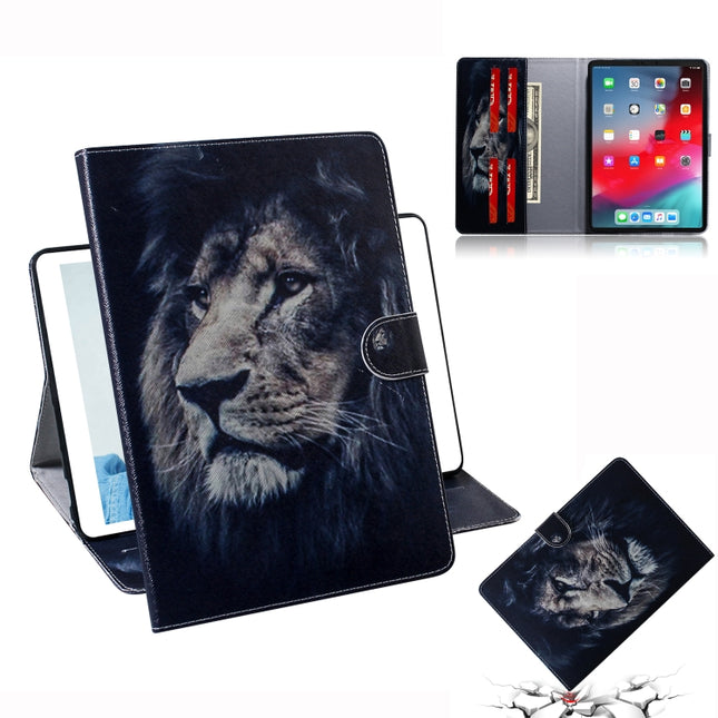 Lion Pattern Horizontal Flip Leather Case for iPad Pro 11 inch (2018), with Holder & Card Slot & Wallet-garmade.com