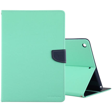 For iPad 10.2 GOOSPERY FANCY DIARY Cross Texture Leather Case with Card Slot & Holder & Wallet(Mint Green)-garmade.com
